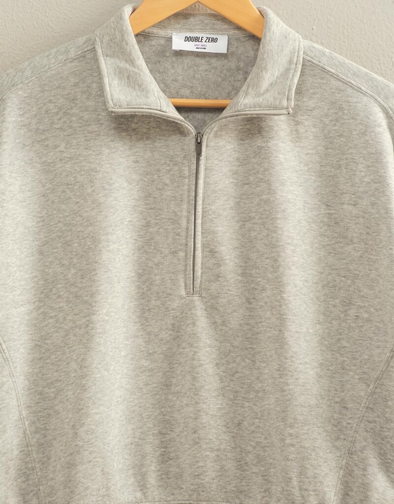 509 Broadway Half-zip Collared Sweatshirt