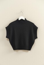 509 Broadway Short Sleeve Mock Neck Sweater