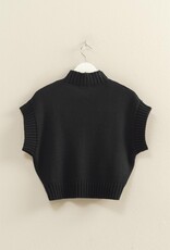 509 Broadway Short Sleeve Mock Neck Sweater