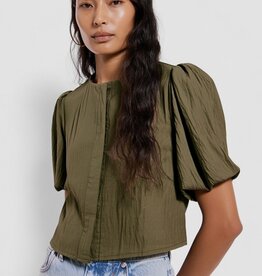 509 Broadway Puff Sleeve Button Up Blouse