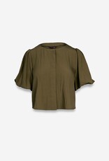 509 Broadway Puff Sleeve Button Up Blouse