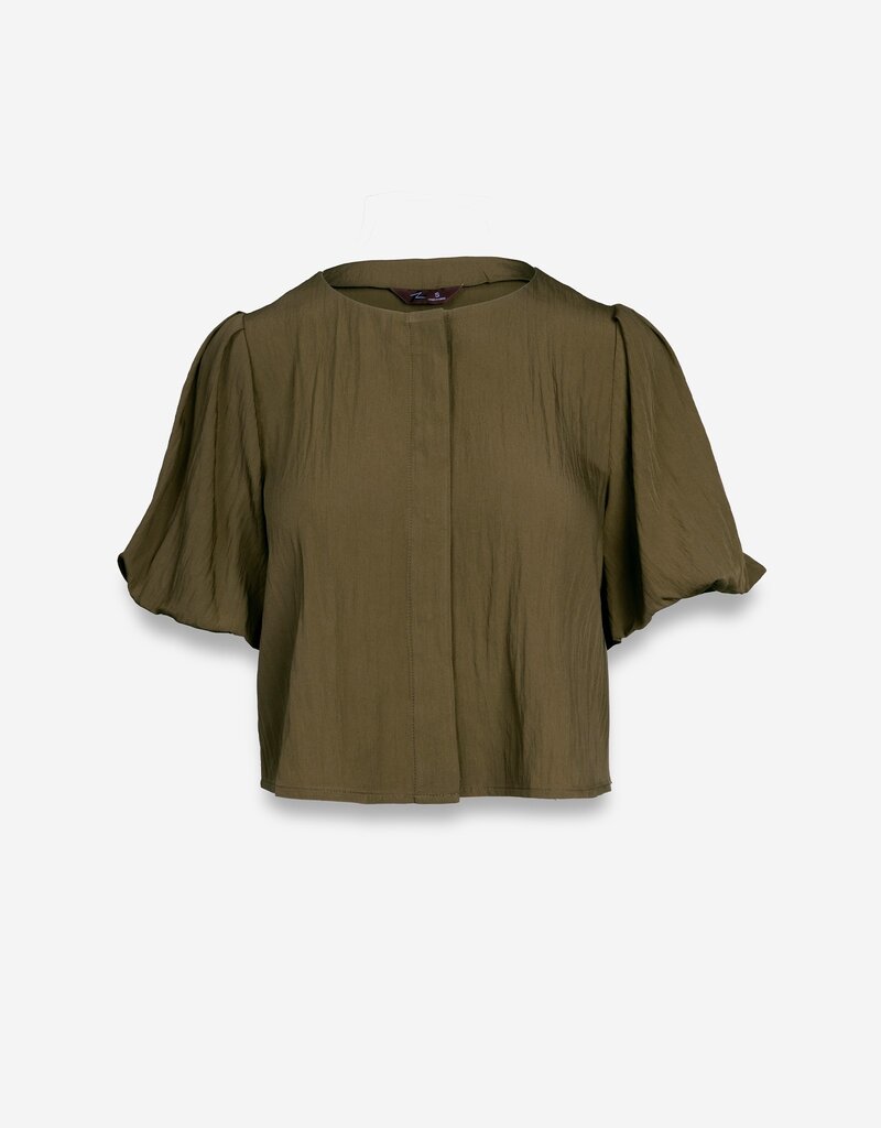 509 Broadway Puff Sleeve Button Up Blouse