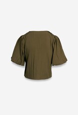 509 Broadway Puff Sleeve Button Up Blouse