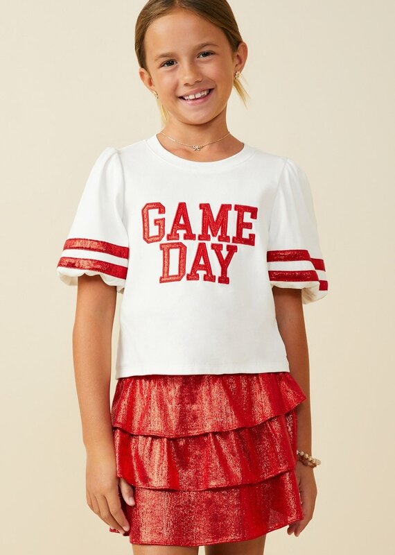 509 Broadway Girls Gameday Varsity Stripe T Shirt