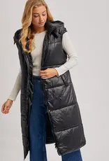 509 Broadway Long Puffer hooded Vest