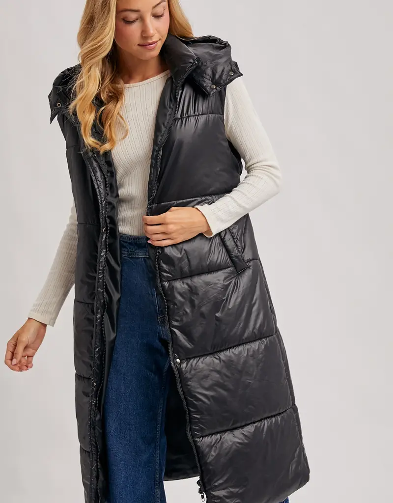 509 Broadway Long Puffer hooded Vest