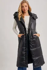 509 Broadway Long Puffer hooded Vest
