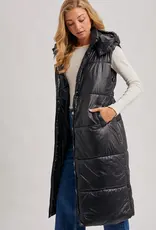 509 Broadway Long Puffer hooded Vest