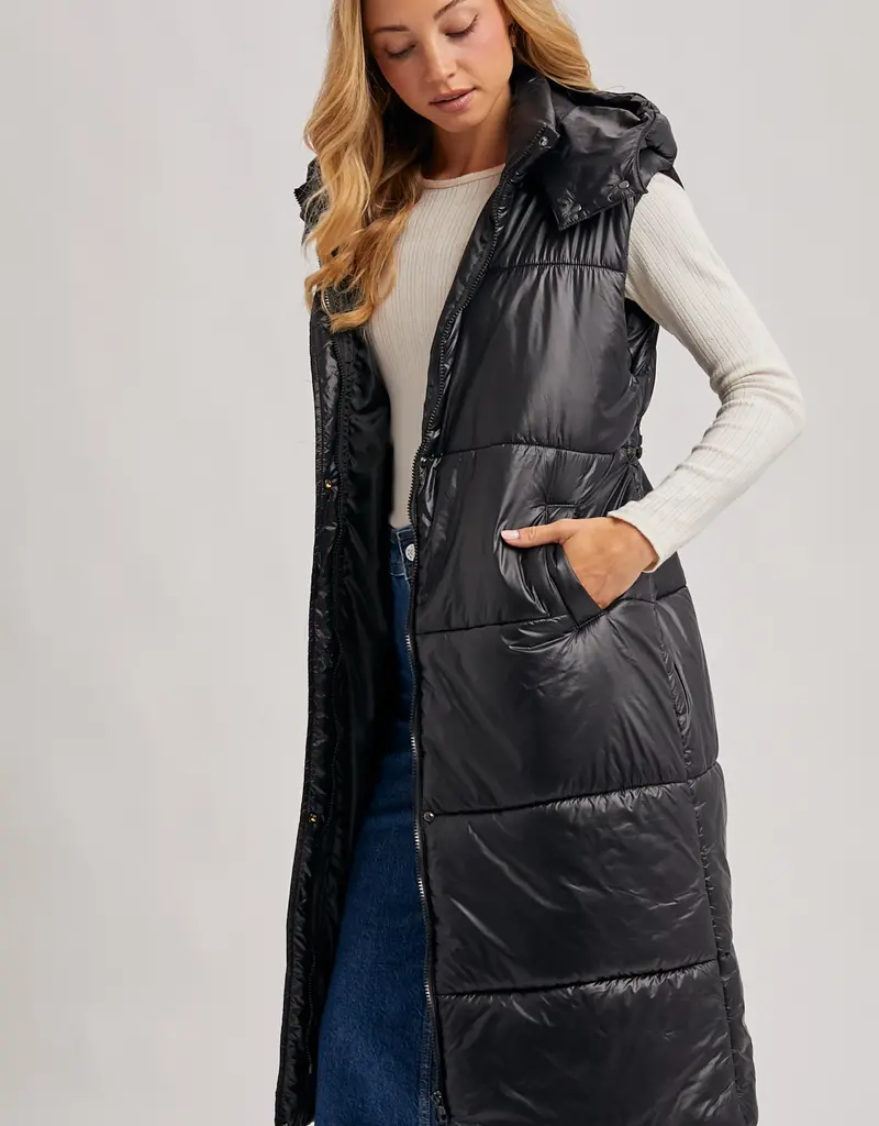 509 Broadway Long Puffer hooded Vest