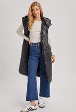 509 Broadway Long Puffer hooded Vest