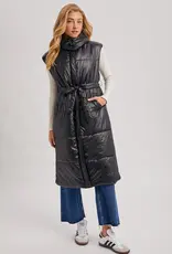 509 Broadway Long Puffer hooded Vest