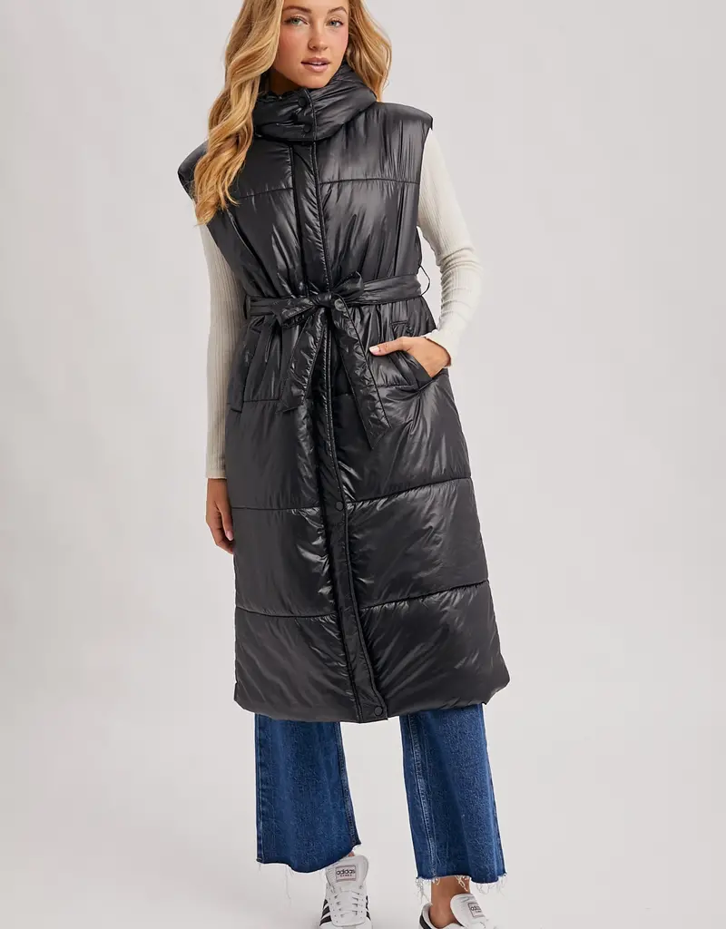 509 Broadway Long Puffer hooded Vest