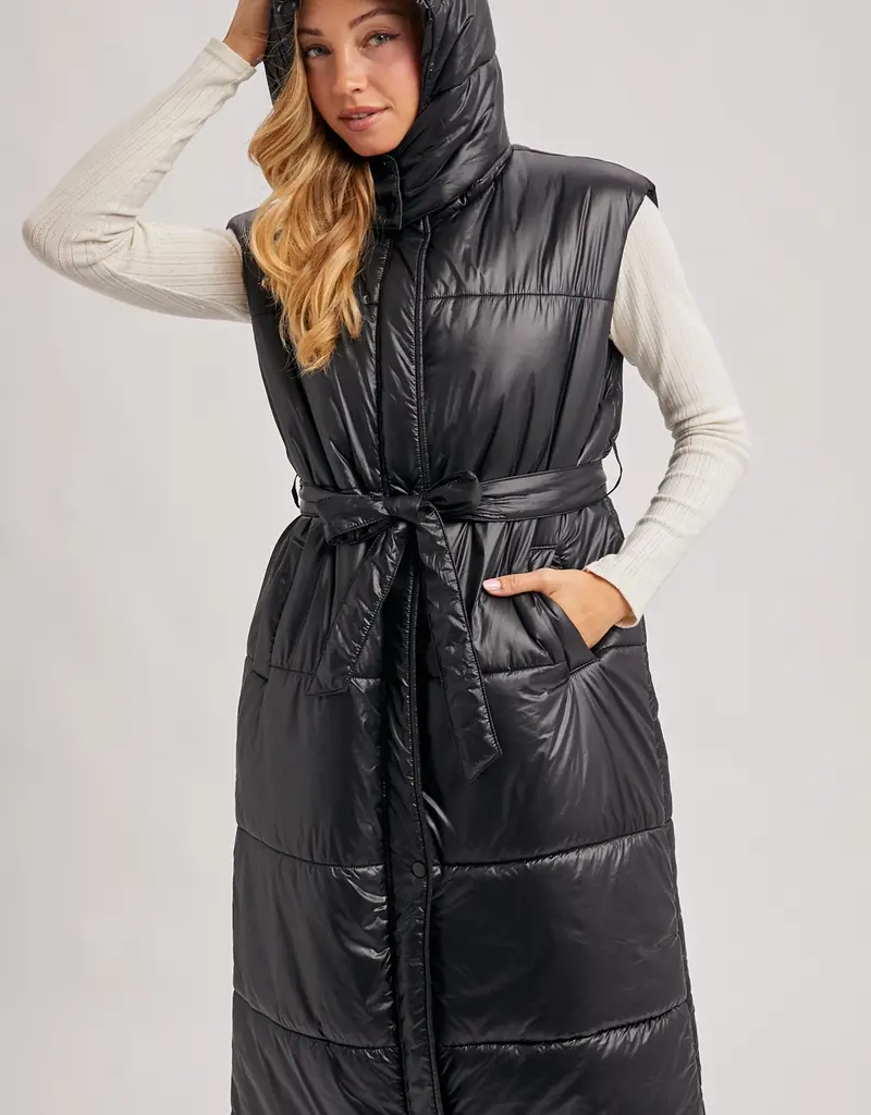 509 Broadway Long Puffer hooded Vest