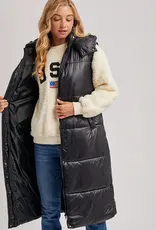 509 Broadway Long Puffer hooded Vest