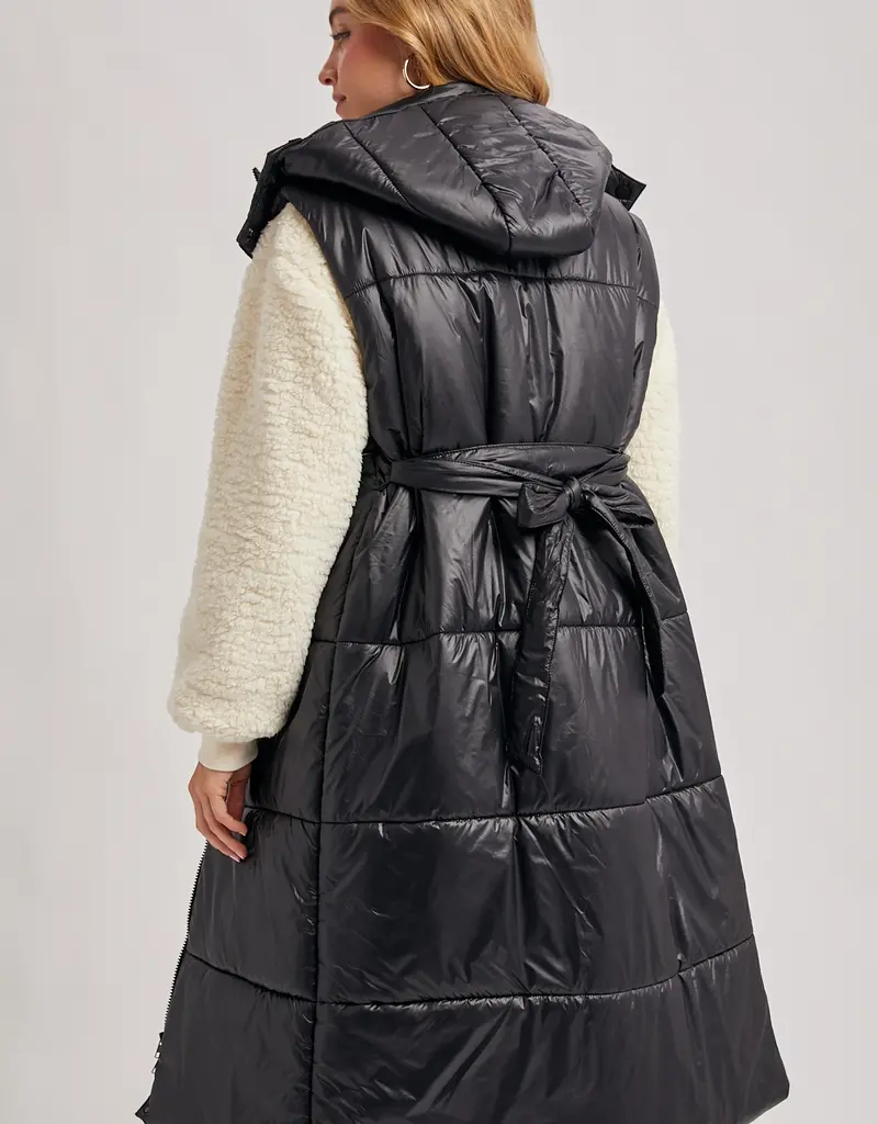 509 Broadway Long Puffer hooded Vest