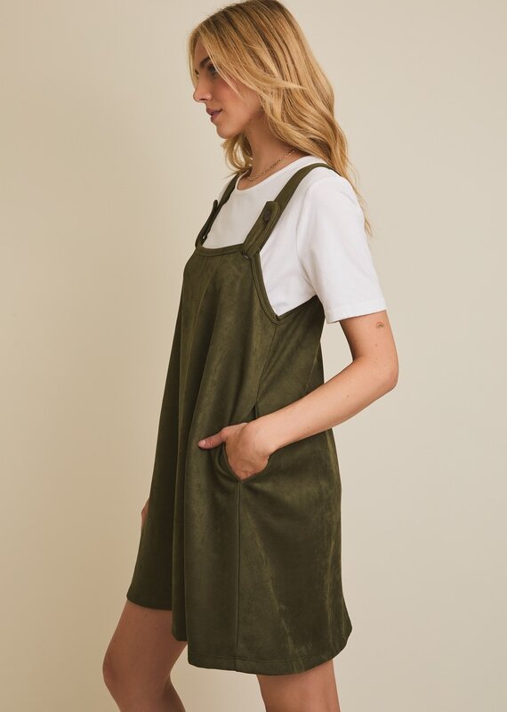 509 Broadway Round Neck Strap Mini Dress