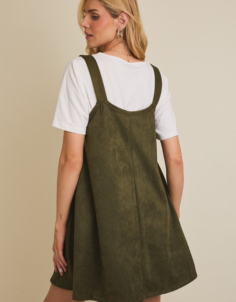 509 Broadway Round Neck Strap Mini Dress