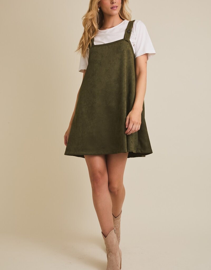 509 Broadway Round Neck Strap Mini Dress