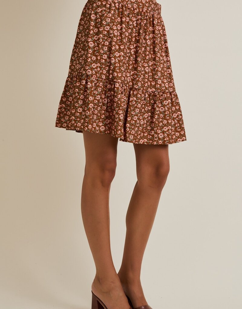 509 Broadway Ditsy Mini Skirt
