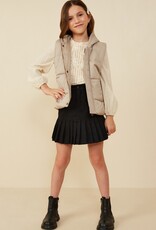 509 Broadway Girls Padded Zip Up Hooded Vest