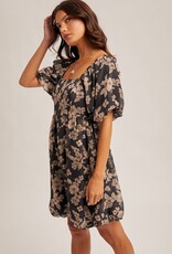509 Broadway Jacquard Floral Print Bubble Dress