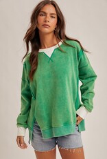 509 Broadway Color Block Snow Sweatshirt