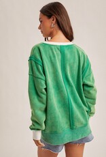 509 Broadway Color Block Snow Sweatshirt