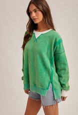 509 Broadway Color Block Snow Sweatshirt