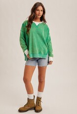 509 Broadway Color Block Snow Sweatshirt