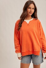 509 Broadway Color Block Snow Sweatshirt