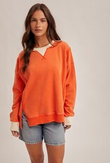 509 Broadway Color Block Snow Sweatshirt