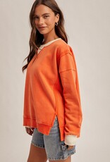509 Broadway Color Block Snow Sweatshirt