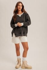 509 Broadway Color Block Snow Sweatshirt
