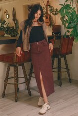 509 Broadway Elastic Waist Twill Skirt