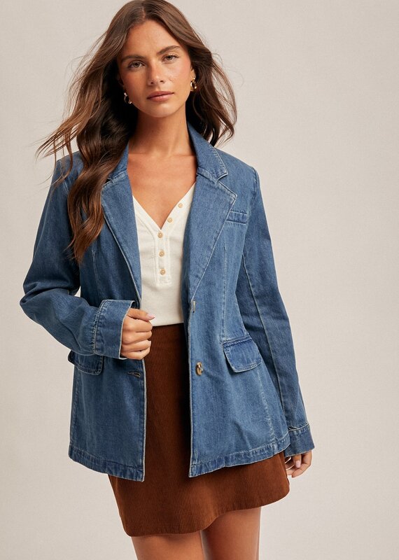 509 Broadway Denim Blazer Jacket