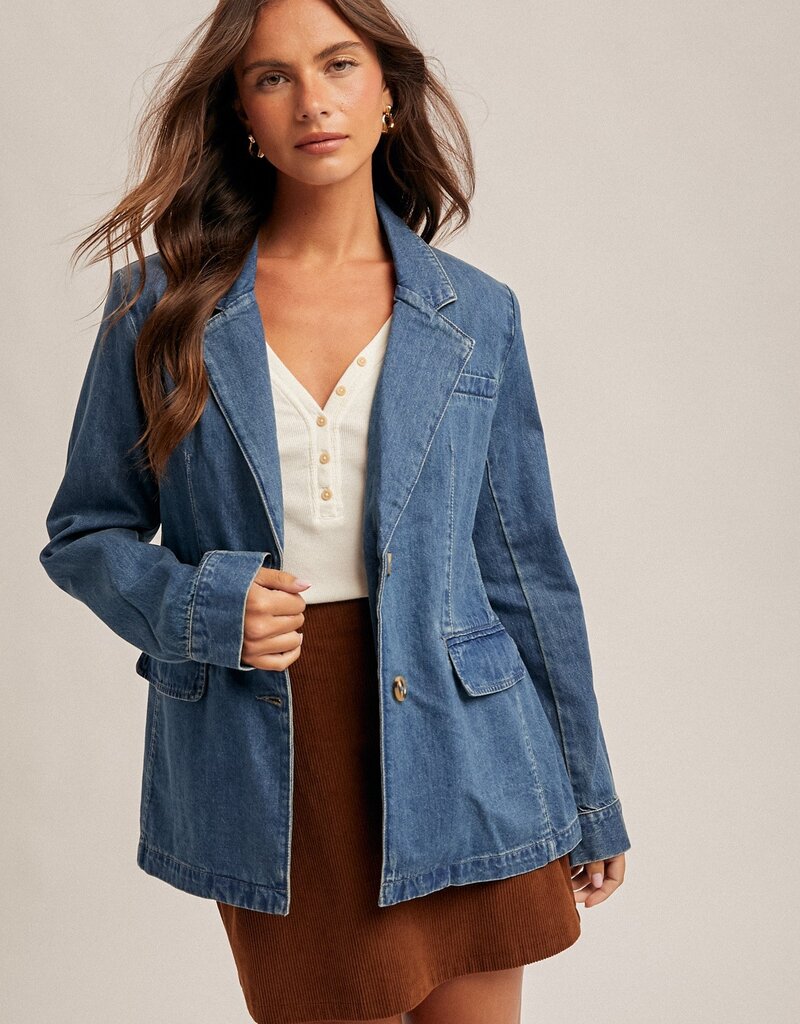 509 Broadway Denim Blazer Jacket