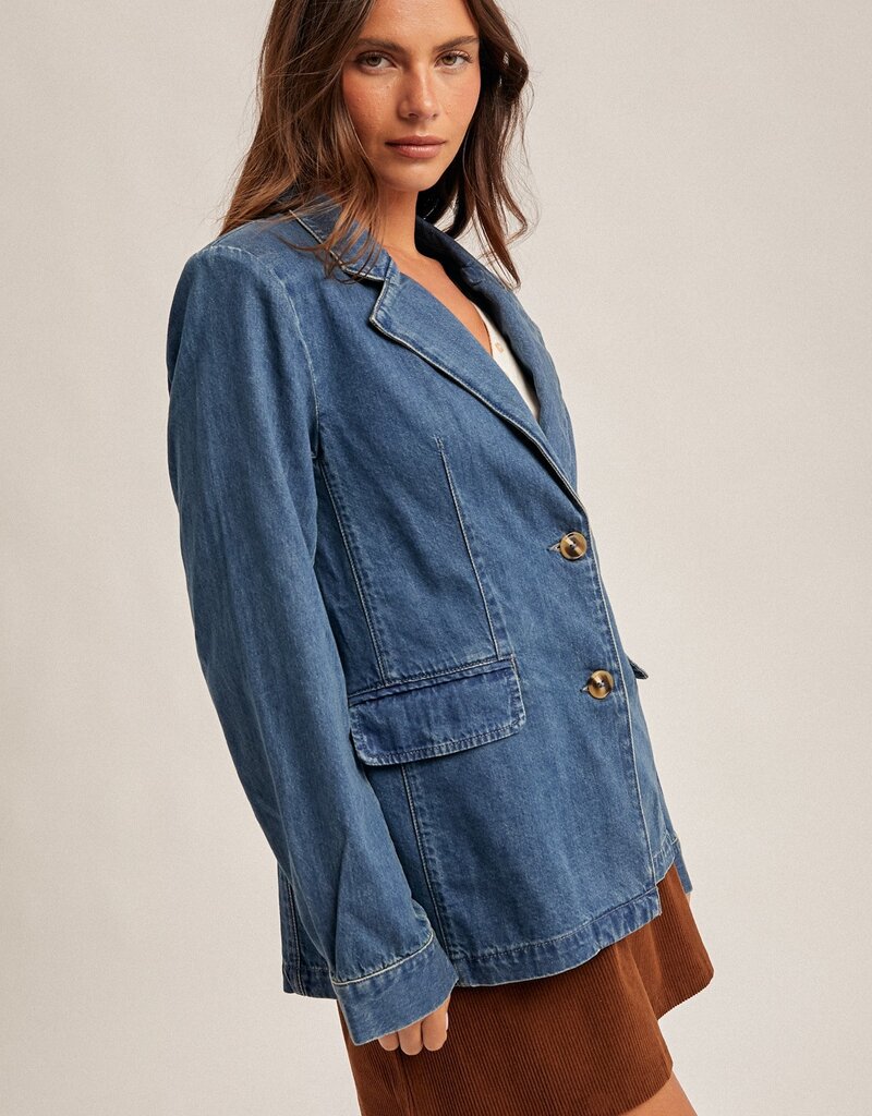 509 Broadway Denim Blazer Jacket