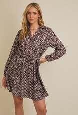 509 Broadway Collared LS Waist Mini Dress