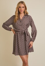 509 Broadway Collared LS Waist Mini Dress