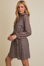 509 Broadway Collared LS Waist Mini Dress