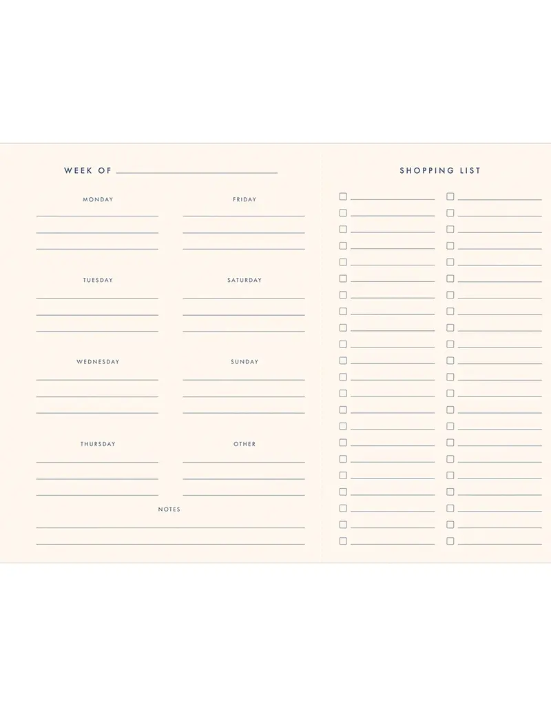 509 Broadway Retro Weekly Meal Planner