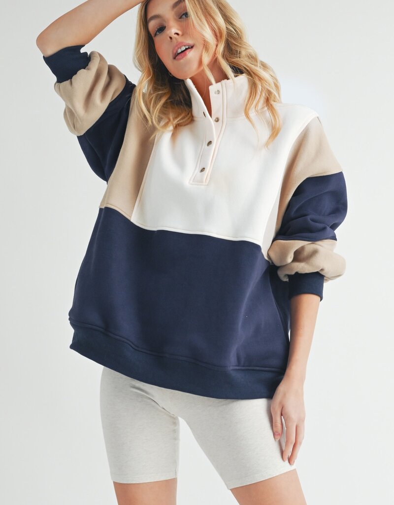 509 Broadway Glo Colorblock Pullover
