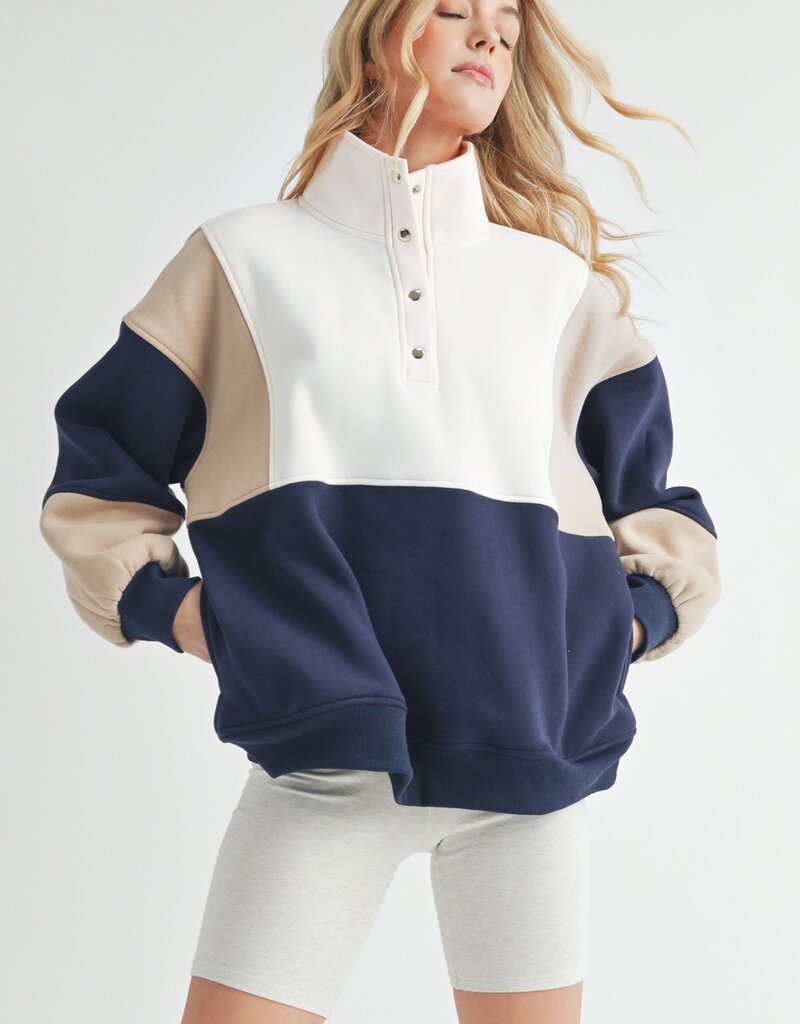 509 Broadway Glo Colorblock Pullover