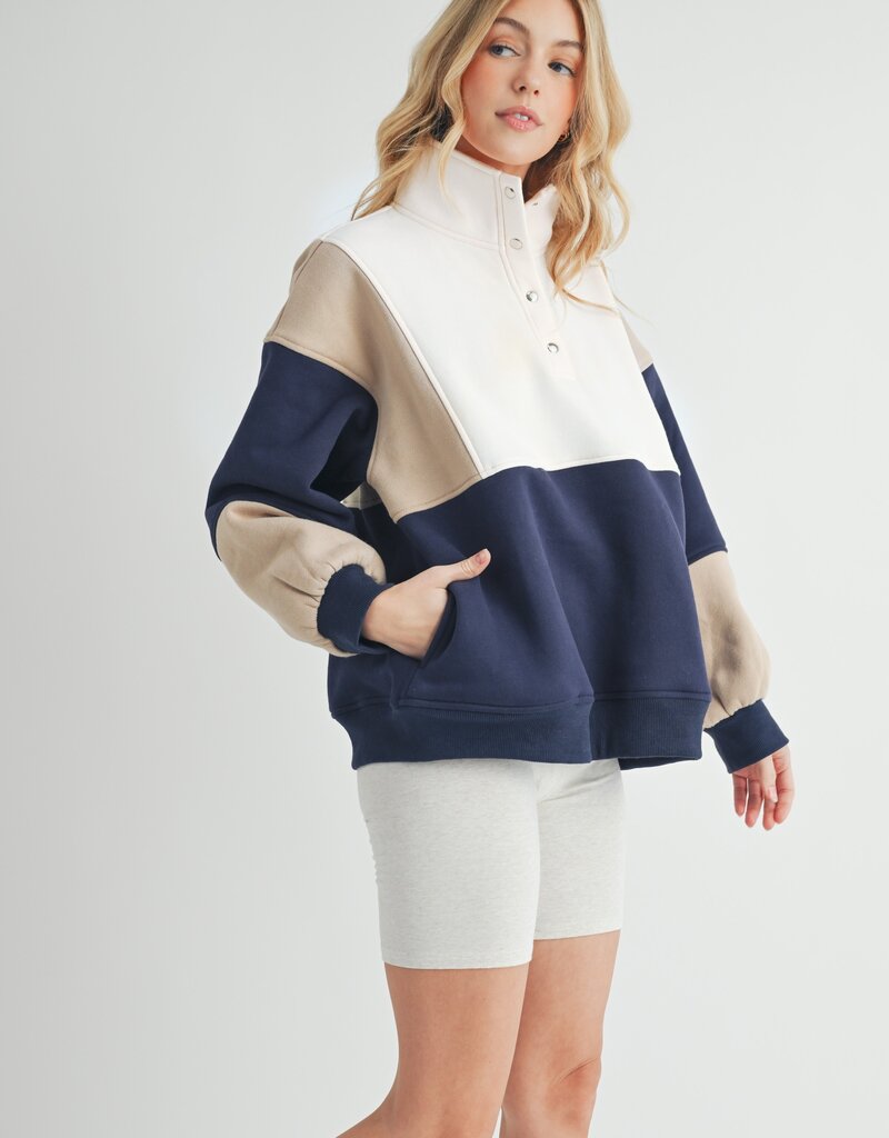 509 Broadway Glo Colorblock Pullover