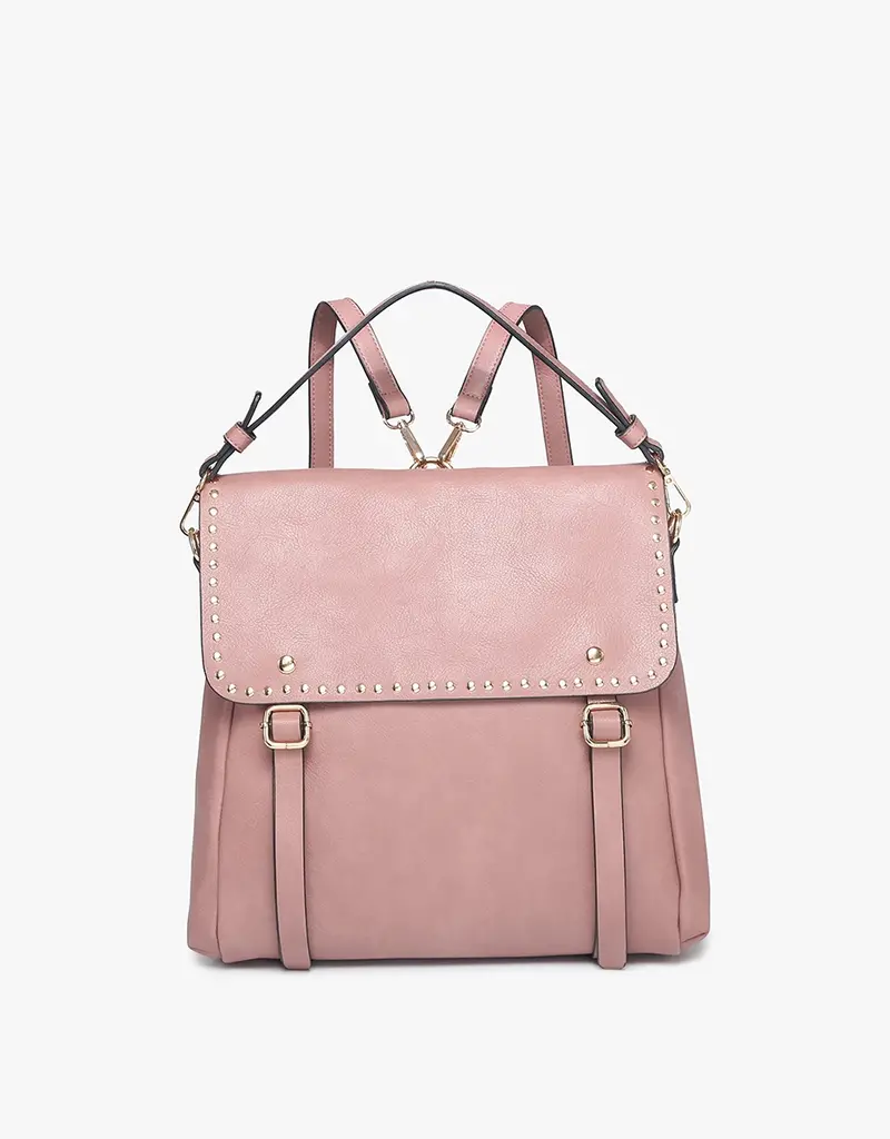 509 Broadway Indigo Backpack w/ Studded Details
