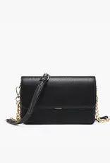 509 Broadway Lauryn Flapover Crossbody w/ Chain Strap