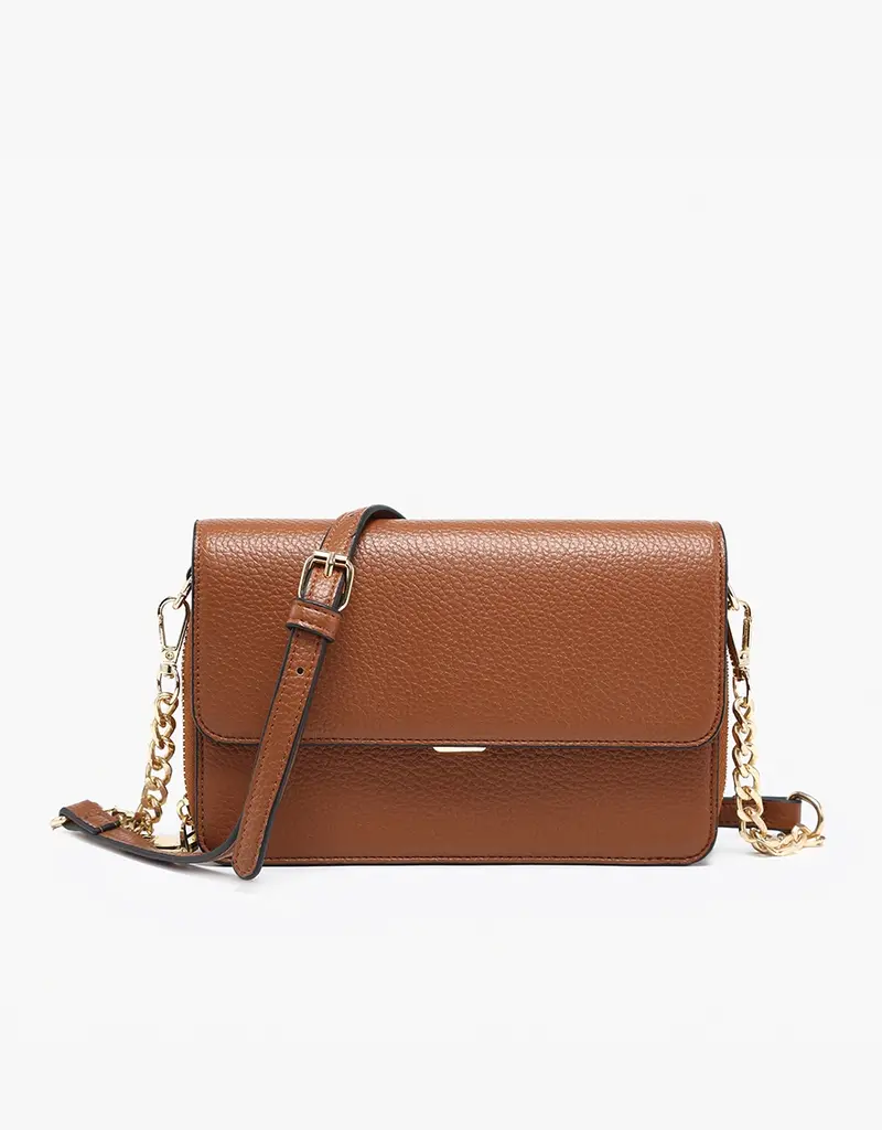 509 Broadway Lauryn Flapover Crossbody w/ Chain Strap