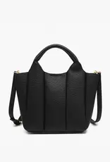 509 Broadway Maddox Paneled Satchel w/ Long Strap