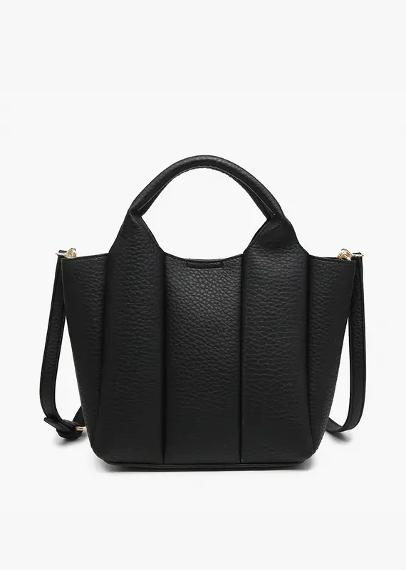 509 Broadway Maddox Paneled Satchel w/ Long Strap