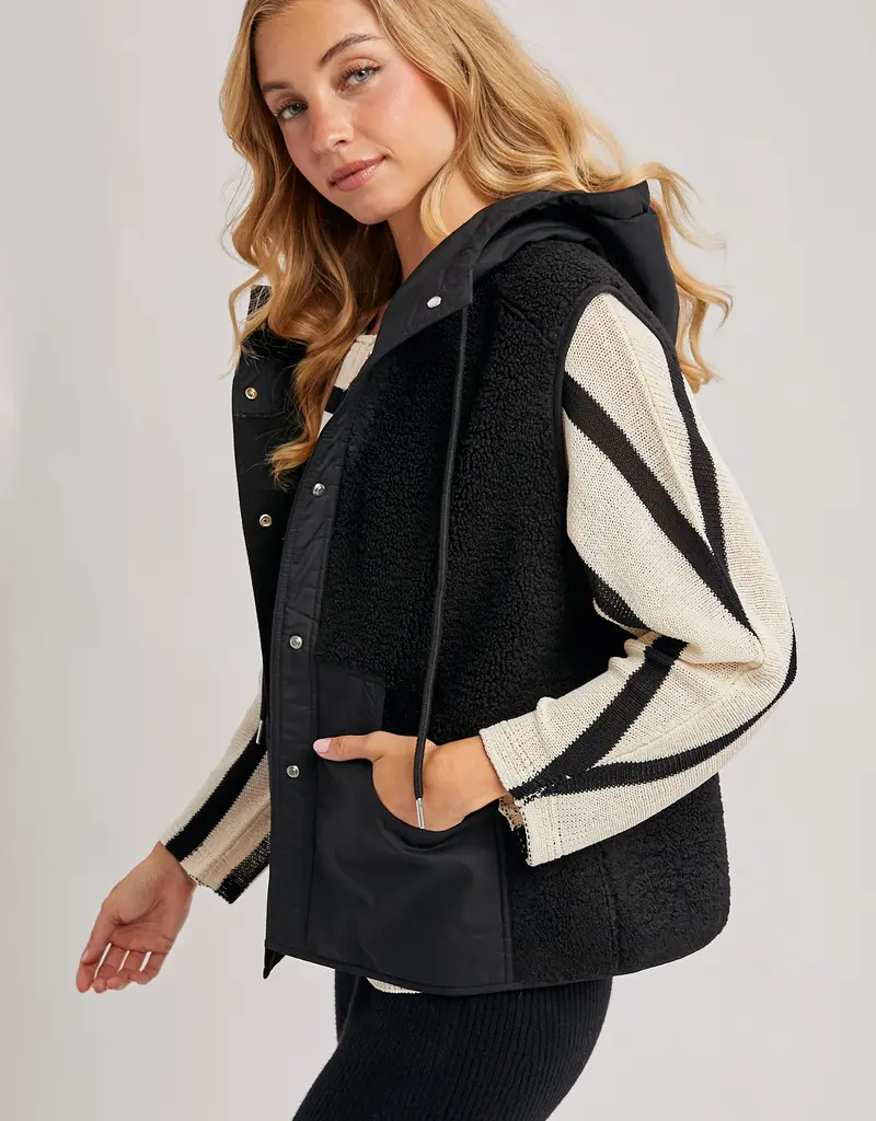 509 Broadway Sherpa Hooded Vest